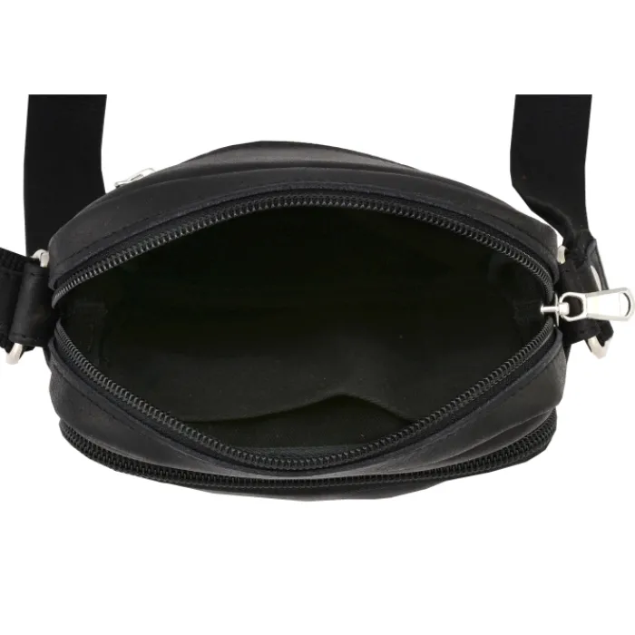 Frandi Sacoche à bandoulière en cuir gold, noir ou marron -5960>Homme Sac-Sacoches Cuir