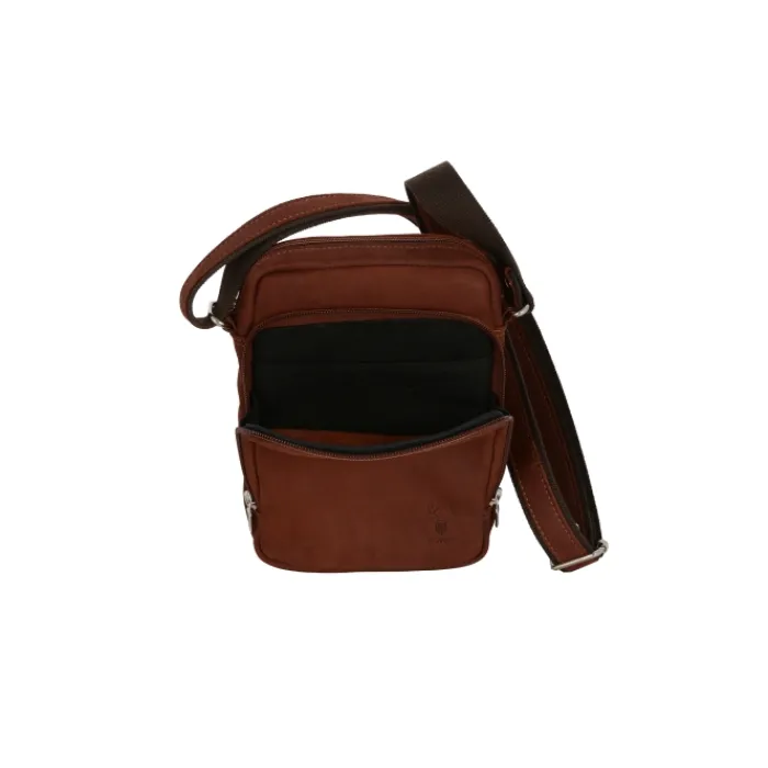 Frandi Sacoche à bandoulière en cuir gold, noir ou marron -5960>Homme Sac-Sacoches Cuir