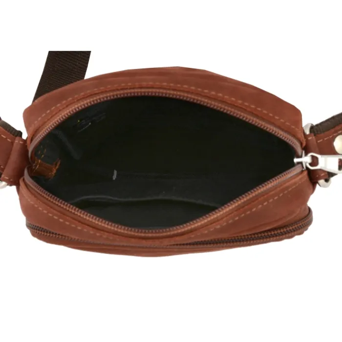 Frandi Sacoche à bandoulière en cuir gold, noir ou marron -5960>Homme Sac-Sacoches Cuir