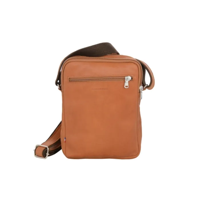Frandi Sacoche en cuir avec double compartiment ->Homme Sac-Sacoches Cuir