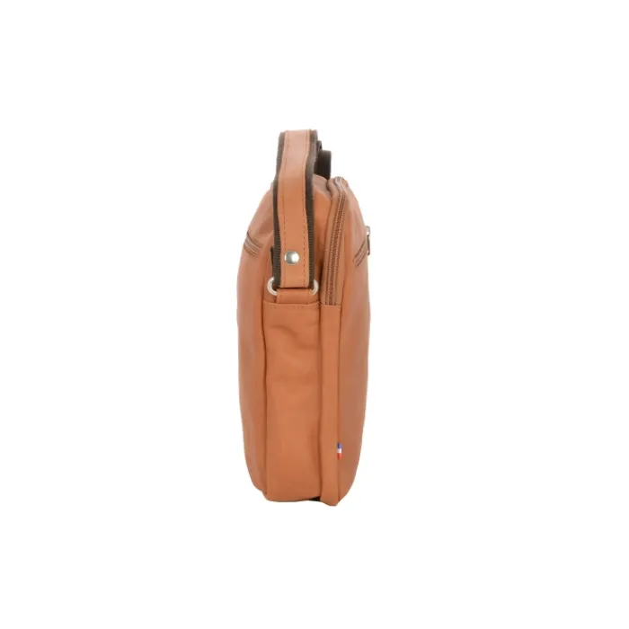 Frandi Sacoche en cuir avec double compartiment ->Homme Sac-Sacoches Cuir