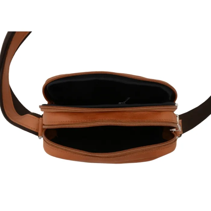 Frandi Sacoche en cuir avec double compartiment ->Homme Sac-Sacoches Cuir