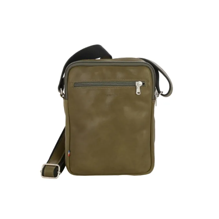 Frandi Sacoche en cuir avec double compartiment ->Homme Sac-Sacoches Cuir