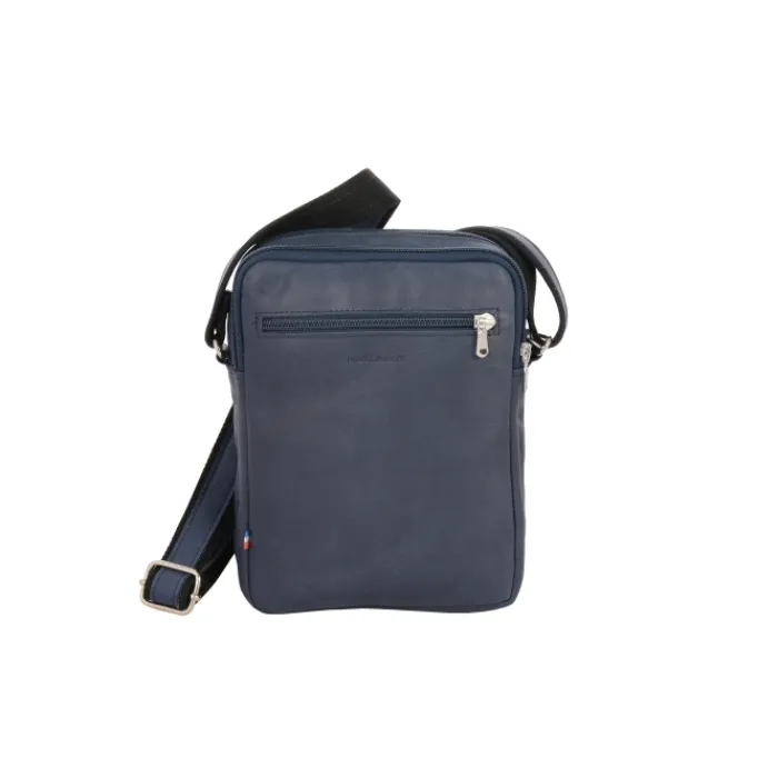 Frandi Sacoche en cuir avec double compartiment ->Homme Sac-Sacoches Cuir