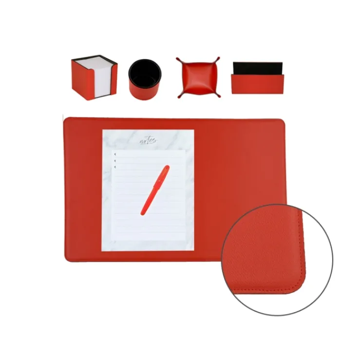 Frandi Set de bureau Grainé>Femme Sous-Main Bureau Cuir | Sous-Main Bureau