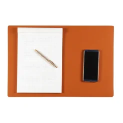 Frandi Sous main de bureau en cuir marron -><noscript><img width=